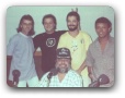 Estudio Globo AM com Tuninho, Fabinho, Brinquinho e Luiz de França 12/1990