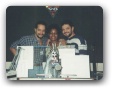 Estudio da 98FM com Fernando Borges e a Telefonista Ana 03/1996
